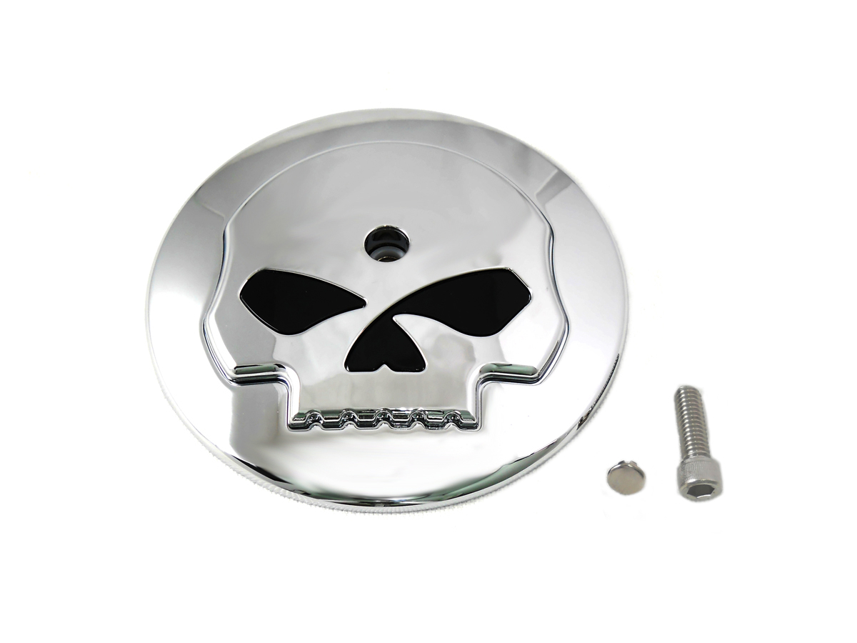 Skull Air Cleaner Cover Insert - Click Image to Close