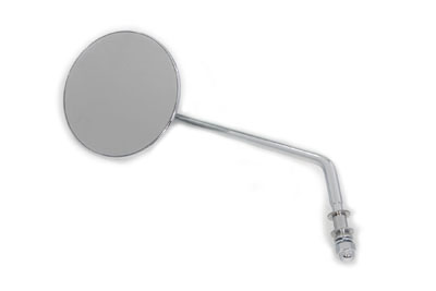 Round Mirror Stainless Steel with Billet Stem - Click Image to Close
