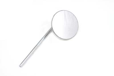 Round Mirror Set Stainless Steel with Stem - Click Image to Close