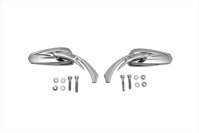 Tear Drop Mirrors with Billet Stems - Click Image to Close