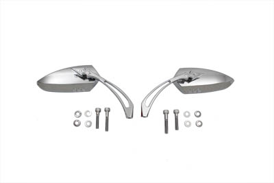 Sickle Mirrors with Billet Stems - Click Image to Close
