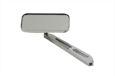 Rectangular Mirror Chrome with Billet Stem - Click Image to Close