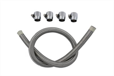 Braided Fuel Line Kit Stainless Steel - Click Image to Close