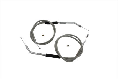 Stainless Steel Throttle and Idle Cable Set with 42.32" Casing