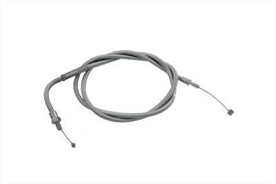 Chrome Spiral Throttle Cable - Click Image to Close