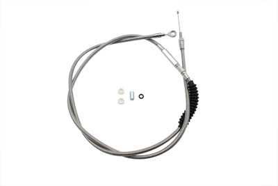 75.25" Braided Stainless Steel Clutch Cable - Click Image to Close