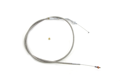 Braided Stainless Steel Idle Cable with 37" Casing - Click Image to Close