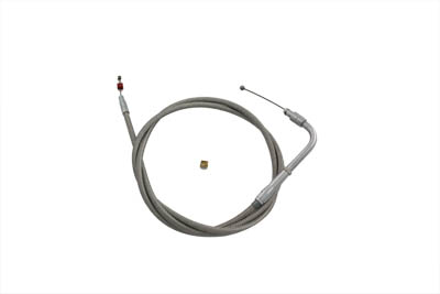 Braided Stainless Steel Throttle Cable with 39" Casing - Click Image to Close