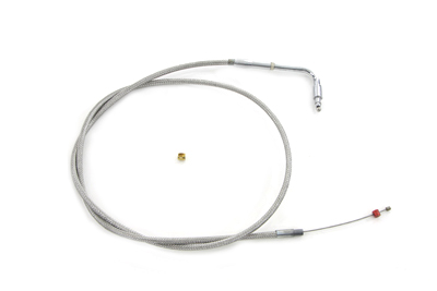 Braided Stainless Steel Idle Cable with 39" Casing - Click Image to Close