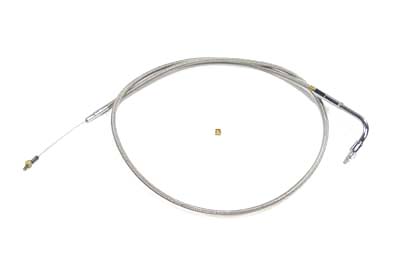 Braided Stainless Steel Idle Cable with 42" Casing - Click Image to Close