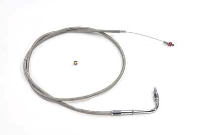 39" Braided Stainless Steel Idle Cable - Click Image to Close