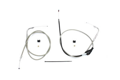 40" Stainless Steel Throttle and Idle Cable Set