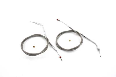 Stainless Steel Throttle and Idle Cable Set - Click Image to Close