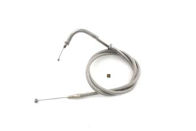 Braided Stainless Steel Throttle Cable with 33" Casing - Click Image to Close
