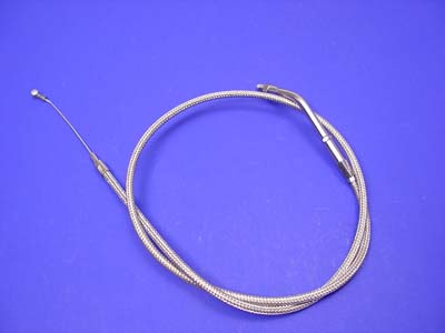 Braided Stainless Steel Idle Cable with 35.875" Casing - Click Image to Close
