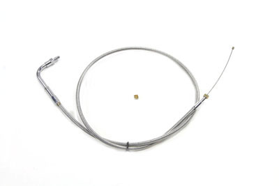 Braided Stainless Steel Throttle Cable with 36.375" Casing - Click Image to Close
