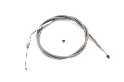 Braided Stainless Steel Throttle Cable with 44" Casing - Click Image to Close