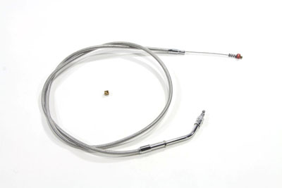 Braided Stainless Steel Idle Cable with 44" Casing - Click Image to Close