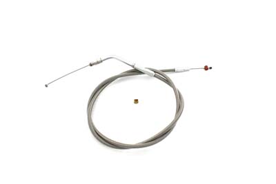 37.75" Braided Stainless Steel Throttle Cable - Click Image to Close