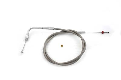 35" Braided Stainless Steel Throttle Cable - Click Image to Close
