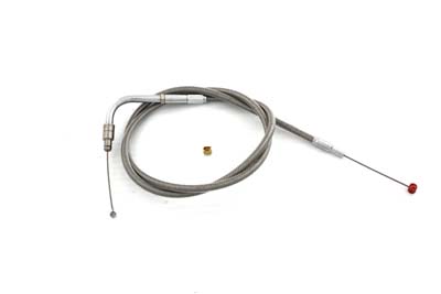 35.25" Braided Stainless Steel Throttle Cable - Click Image to Close