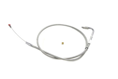 36" Braided Stainless Steel Idle Cable - Click Image to Close