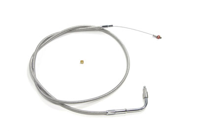 43.25" Braided Stainless Steel Idle Cable - Click Image to Close