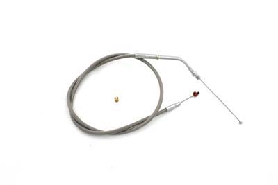 63" Braided Stainless Steel Clutch Cable - Click Image to Close