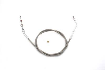 Braided Stainless Steel Throttle Cable with 43" Casing - Click Image to Close