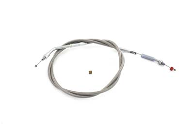 Braided Stainless Steel Idle Cable with 46.50" Casing - Click Image to Close