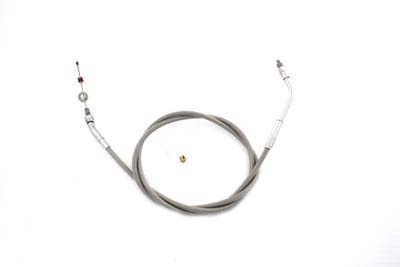 Braided Stainless Steel Throttle Cable with 46" Casing - Click Image to Close