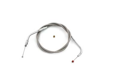 Braided Stainless Steel Throttle Cable with 36" Casing - Click Image to Close