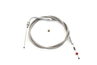 Braided Stainless Steel Idle Cable with 40.50" Casing - Click Image to Close