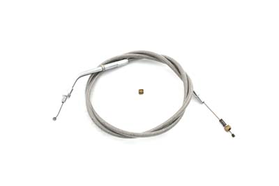 Braided Stainless Steel Idle Cable with 38.50" Casing - Click Image to Close