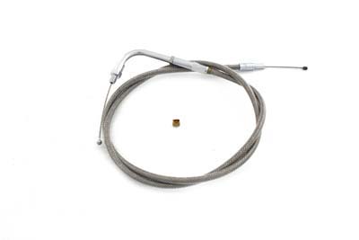 Braided Stainless Steel Throttle Cable with 38.50" Casing - Click Image to Close