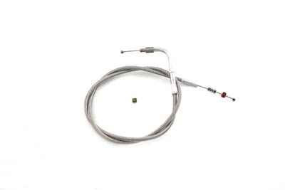 Braided Stainless Steel Idle Cable with 38" Casing - Click Image to Close