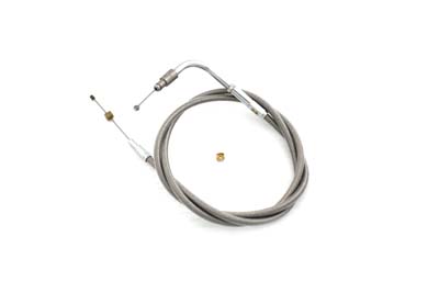 Braided Stainless Steel Throttle Cable with 42" Casing - Click Image to Close