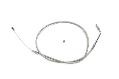 Braided Stainless Steel Idle Cable with 32.25" Casing - Click Image to Close