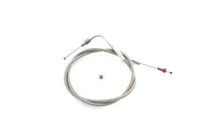 Braided Stainless Steel Idle Cable with 34" Casing