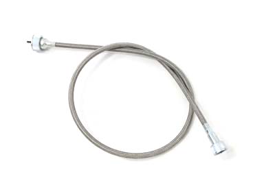 35" Braided Stainless Steel Speedometer Cable - Click Image to Close