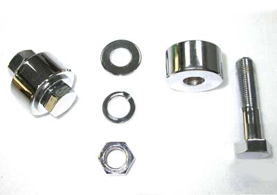 Motor Mount Spacer Kit Chrome 1" - Click Image to Close