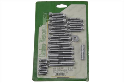 Cam and Primary Cover Dress Up Screw Kit Chrome - Click Image to Close