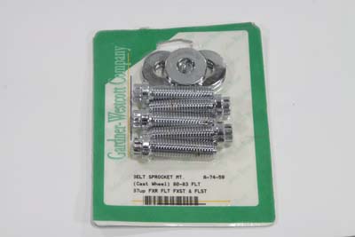 Pulley Bolt Kit Chrome - Click Image to Close