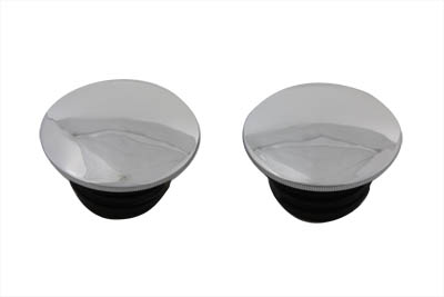 Chrome Low Profile Vented and Non-Vented Gas Cap Set - Click Image to Close