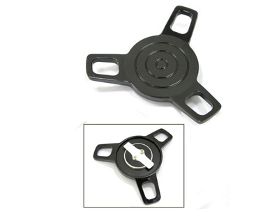 Black Cam Style Spinner Gas Cap Vented