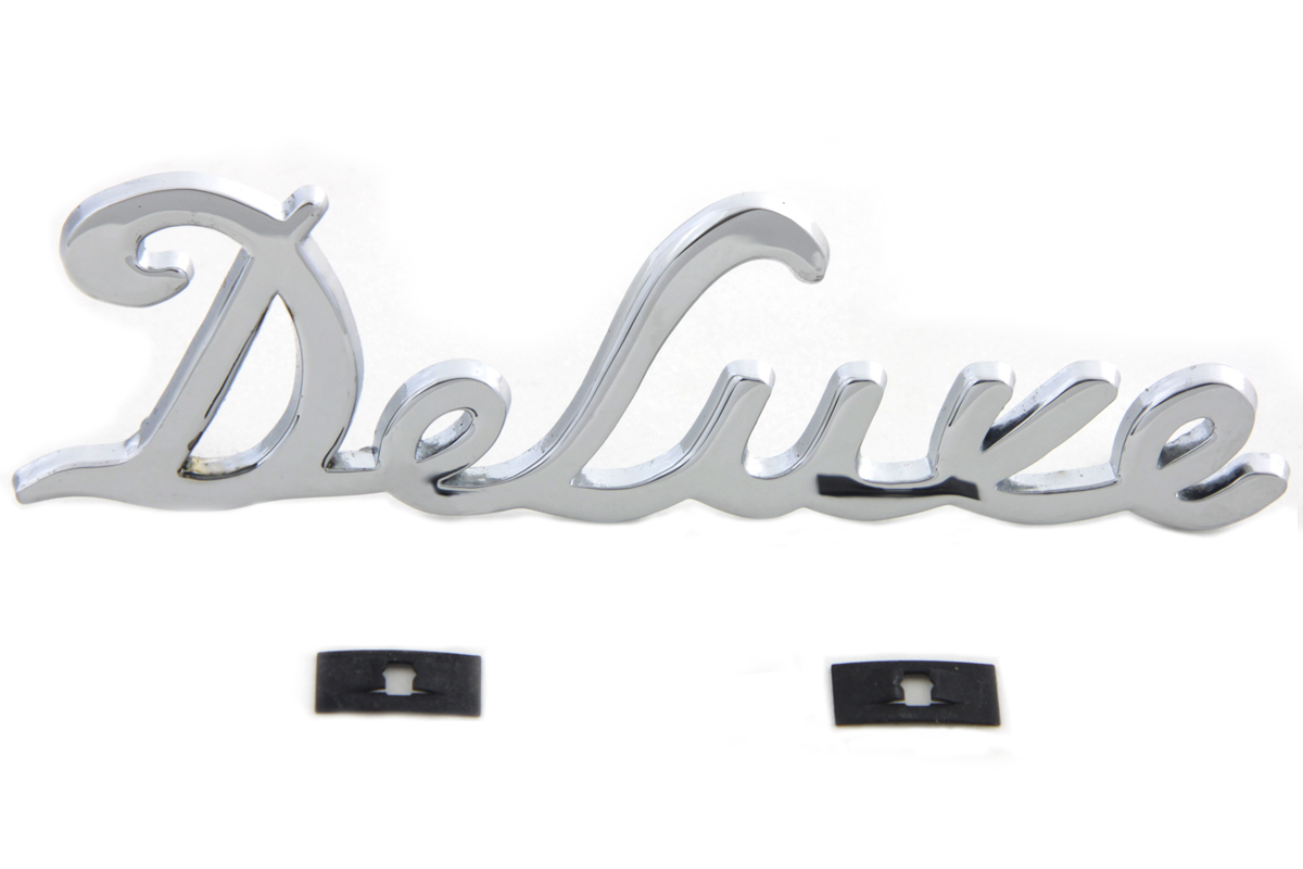 Chrome Deluxe Gas Tank Emblem - Click Image to Close