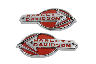 OE Emblem Set with Red Lettering - Click Image to Close