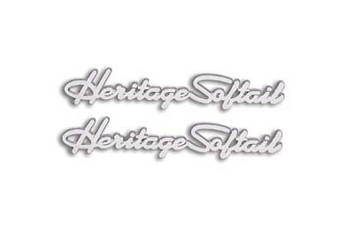 OE Front Fender Emblem "Heritage Softail" - Click Image to Close