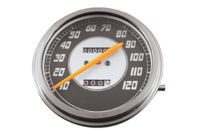 Speedometer with 1:1 Ratio and Orange Needle