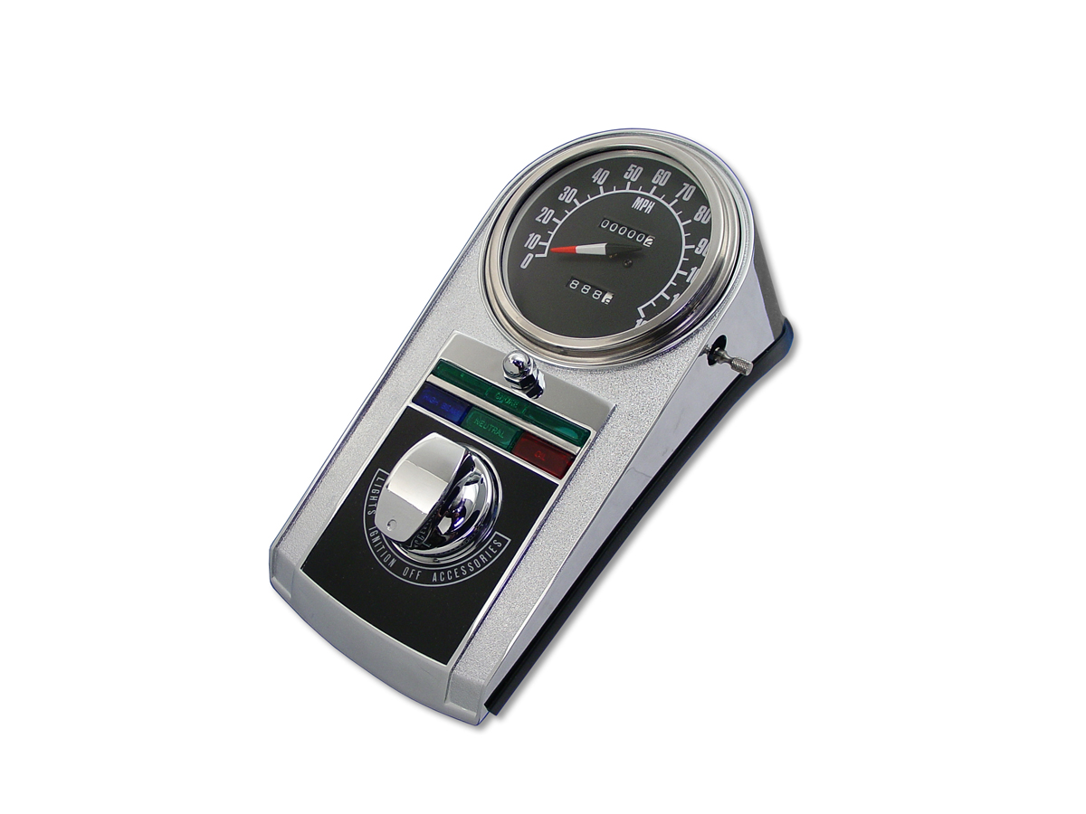 Chrome Cast Dash Panel Kit with 2:1 Ratio Speedometer